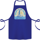 Sailing My Escape From Reality Sailor Cotton Apron 100% Organic Royal Blue