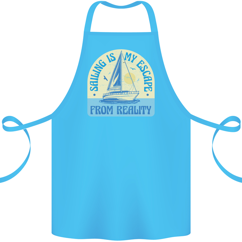 Sailing My Escape From Reality Sailor Cotton Apron 100% Organic Turquoise