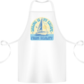 Sailing My Escape From Reality Sailor Cotton Apron 100% Organic White