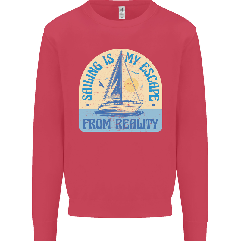 Sailing My Escape From Reality Sailor Kids Sweatshirt Jumper Heliconia