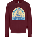 Sailing My Escape From Reality Sailor Kids Sweatshirt Jumper Maroon