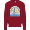 Sailing My Escape From Reality Sailor Kids Sweatshirt Jumper Red