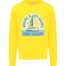 Sailing My Escape From Reality Sailor Kids Sweatshirt Jumper Yellow