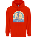 Sailing My Escape From Reality Sailor Mens 80% Cotton Hoodie Bright Red