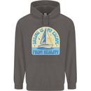 Sailing My Escape From Reality Sailor Mens 80% Cotton Hoodie Charcoal