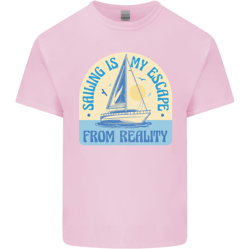 Sailing My Escape From Reality Sailor Mens Cotton T-Shirt Tee Top Light Pink