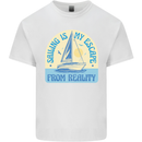 Sailing My Escape From Reality Sailor Mens Cotton T-Shirt Tee Top White