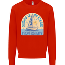 Sailing My Escape From Reality Sailor Mens Sweatshirt Jumper Bright Red