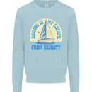 Sailing My Escape From Reality Sailor Mens Sweatshirt Jumper Light Blue