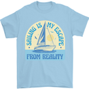 Sailing My Escape From Reality Sailor Mens T-Shirt Cotton Gildan Light Blue