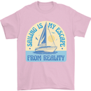 Sailing My Escape From Reality Sailor Mens T-Shirt Cotton Gildan Light Pink
