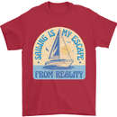 Sailing My Escape From Reality Sailor Mens T-Shirt Cotton Gildan Red