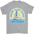 Sailing My Escape From Reality Sailor Mens T-Shirt Cotton Gildan Sports Grey