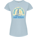 Sailing My Escape From Reality Sailor Womens Petite Cut T-Shirt Light Blue
