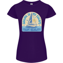 Sailing My Escape From Reality Sailor Womens Petite Cut T-Shirt Purple
