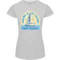 Sailing My Escape From Reality Sailor Womens Petite Cut T-Shirt Sports Grey