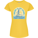 Sailing My Escape From Reality Sailor Womens Petite Cut T-Shirt Yellow
