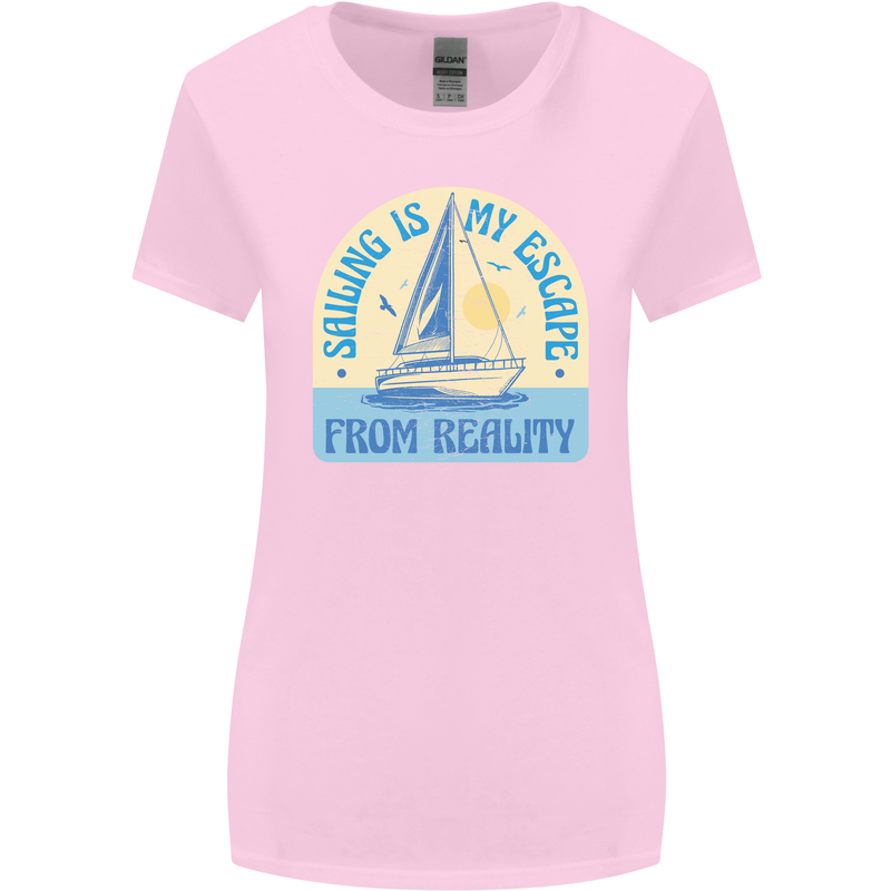 Sailing My Escape From Reality Sailor Womens Wider Cut T-Shirt Light Pink