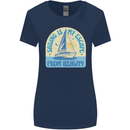Sailing My Escape From Reality Sailor Womens Wider Cut T-Shirt Navy Blue