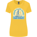 Sailing My Escape From Reality Sailor Womens Wider Cut T-Shirt Yellow