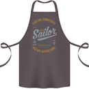 Sailor Company Sailing Boat Yacht Speedboat Cotton Apron 100% Organic Dark Grey