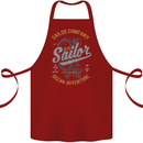 Sailor Company Sailing Boat Yacht Speedboat Cotton Apron 100% Organic Maroon