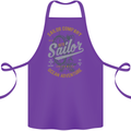 Sailor Company Sailing Boat Yacht Speedboat Cotton Apron 100% Organic Purple
