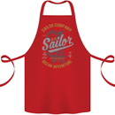 Sailor Company Sailing Boat Yacht Speedboat Cotton Apron 100% Organic Red
