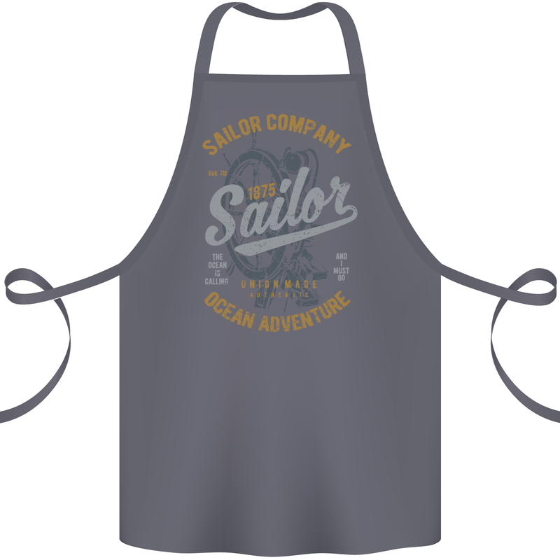 Sailor Company Sailing Boat Yacht Speedboat Cotton Apron 100% Organic Steel