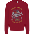 Sailor Company Sailing Boat Yacht Speedboat Kids Sweatshirt Jumper Red