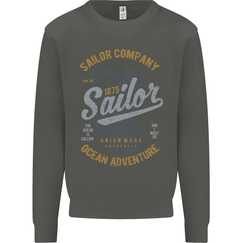 Sailor Company Sailing Boat Yacht Speedboat Kids Sweatshirt Jumper Storm Grey