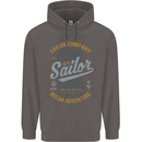 Sailor Company Sailing Boat Yacht Speedboat Mens 80% Cotton Hoodie Charcoal
