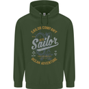Sailor Company Sailing Boat Yacht Speedboat Mens 80% Cotton Hoodie Forest Green