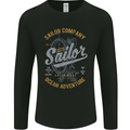 Sailor Company Sailing Boat Yacht Speedboat Mens Long Sleeve T-Shirt Black