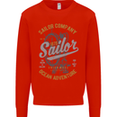 Sailor Company Sailing Boat Yacht Speedboat Mens Sweatshirt Jumper Bright Red