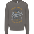 Sailor Company Sailing Boat Yacht Speedboat Mens Sweatshirt Jumper Charcoal