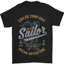 Sailor Company Sailing Boat Yacht Speedboat Mens T-Shirt Cotton Gildan Black