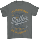 Sailor Company Sailing Boat Yacht Speedboat Mens T-Shirt Cotton Gildan Charcoal