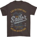 Sailor Company Sailing Boat Yacht Speedboat Mens T-Shirt Cotton Gildan Dark Chocolate