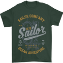 Sailor Company Sailing Boat Yacht Speedboat Mens T-Shirt Cotton Gildan Forest Green