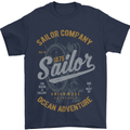 Sailor Company Sailing Boat Yacht Speedboat Mens T-Shirt Cotton Gildan Navy Blue