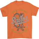 Sailor Company Sailing Boat Yacht Speedboat Mens T-Shirt Cotton Gildan Orange