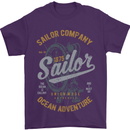 Sailor Company Sailing Boat Yacht Speedboat Mens T-Shirt Cotton Gildan Purple