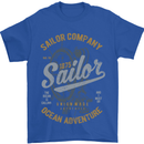 Sailor Company Sailing Boat Yacht Speedboat Mens T-Shirt Cotton Gildan Royal Blue