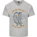 Sailor Company Sailing Boat Yacht Speedboat Mens V-Neck Cotton T-Shirt Sports Grey