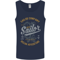Sailor Company Sailing Boat Yacht Speedboat Mens Vest Tank Top Navy Blue