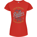 Sailor Company Sailing Boat Yacht Speedboat Womens Petite Cut T-Shirt Red