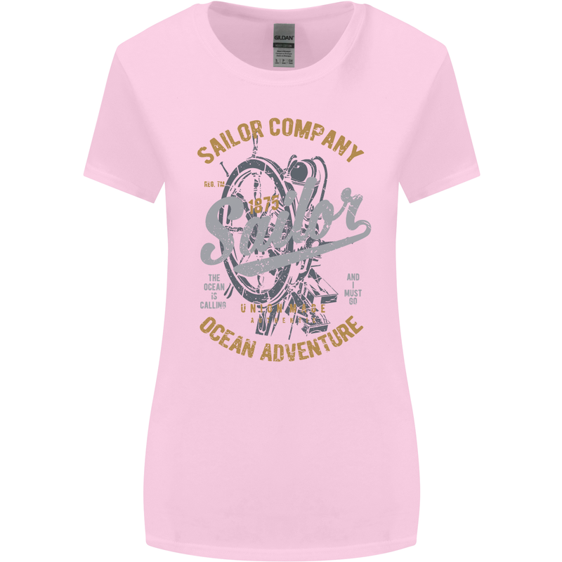 Sailor Company Sailing Boat Yacht Speedboat Womens Wider Cut T-Shirt Light Pink
