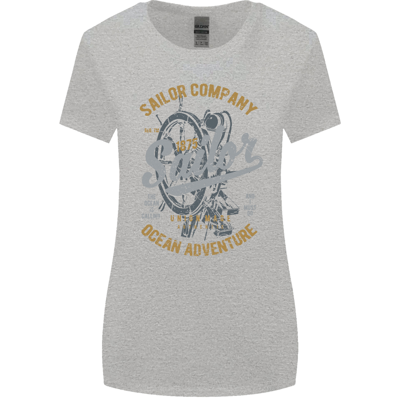 Sailor Company Sailing Boat Yacht Speedboat Womens Wider Cut T-Shirt Sports Grey