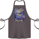 Same Planet Different World Cotton Apron 100% Organic Dark Grey